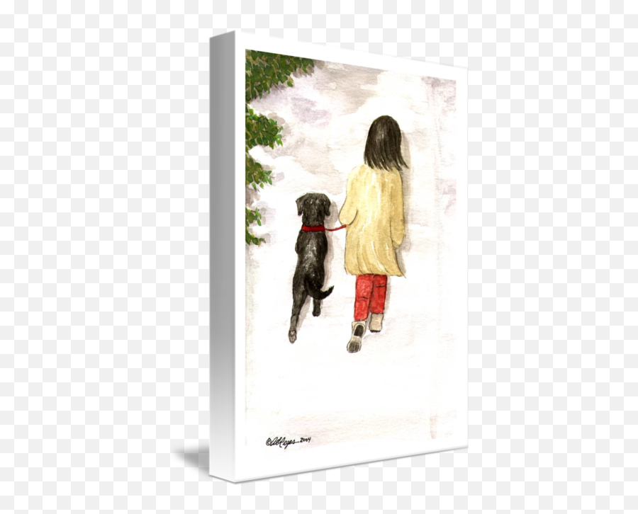 Black Labrador And Woman Painting - Coffee Mug Emoji,Painting Bedroom Black Emotion