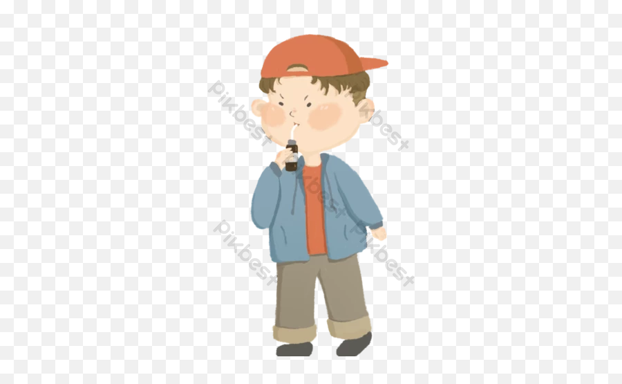 Boy Drinking Templates Free Psd U0026 Png Vector Download - Boy Emoji,Sip Tea Emoji