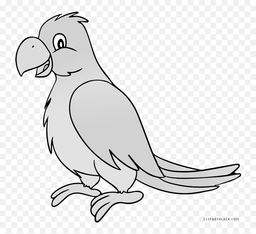 Outline Clipart Parrot Outline Parrot Transparent Free For - Black And White Picture Of Parrots Emoji,Parrot Emoji