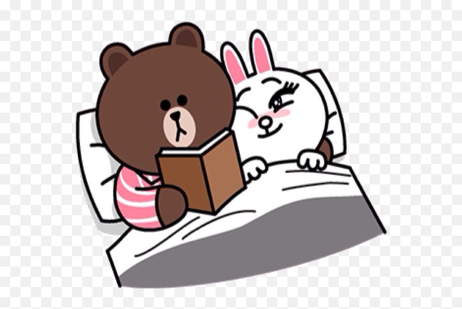 Cute Love Gif Cute Love Cartoons Cute - Love Story Cony And Brown Emoji,Bedtime Emoji