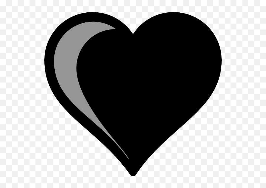 Black Heart Clip Art At Clkercom - Vector Clip Art Online Emoji,Broek Nheart Emoji Copy And Paste