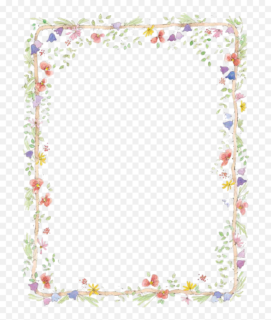 1 2 Flowers Borders Download Png - Transparent Flower Border Frame Emoji,Emoji Border