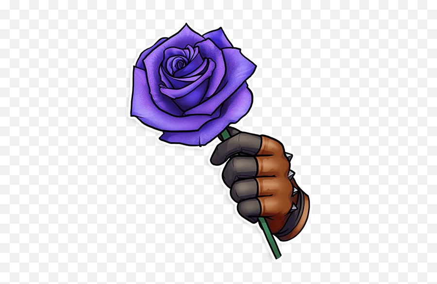 Witcher Squad Stickers - Live Wa Stickers Emoji,Purple Rose Emoji