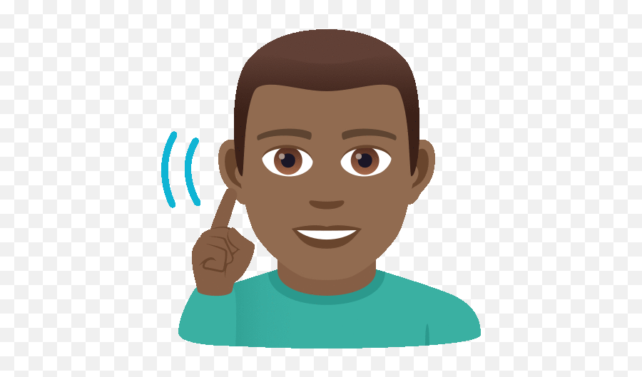 Deaf Joypixels Sticker - Deaf Joypixels I Cant Hear You Emoji,Emoji Pointing At You