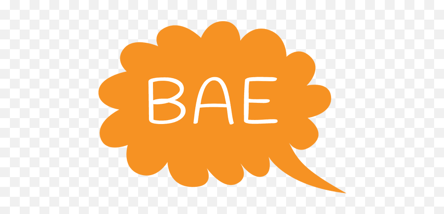 Cartoon Bae Slang Speech Bubble - Transparent Png U0026 Svg Bae Transparent Emoji,Speech Bubble Emoticon