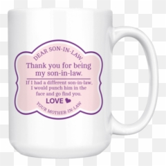 Funny Ceramic Coffee Mugs - Quotes Thank You To My Son In Law Emoji,Emoji Cheats Booze Cruise