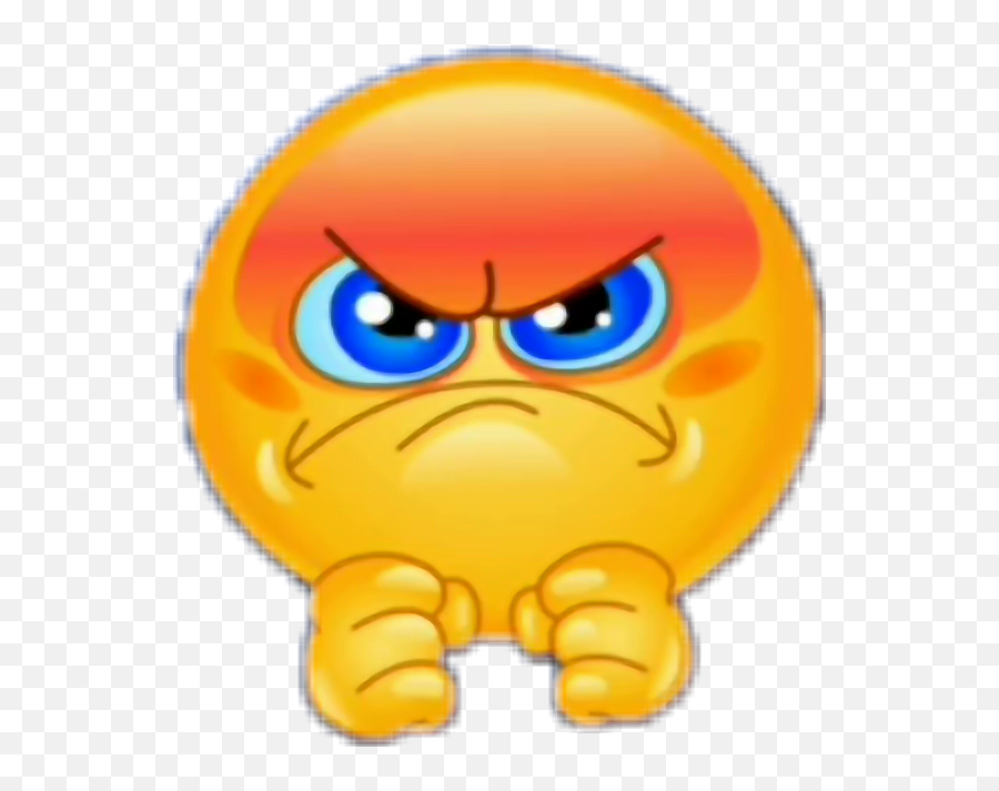 Mad Emogi Sticker - Clipart Angry Cartoon Face Emoji,Ken Masters Emoji