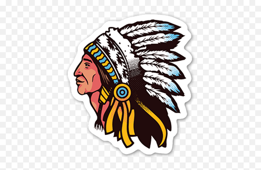 Indian Chief Sticker - Sticker Mania Stickers Indio Png Emoji,Infinity Gauntlet Stones Emojis