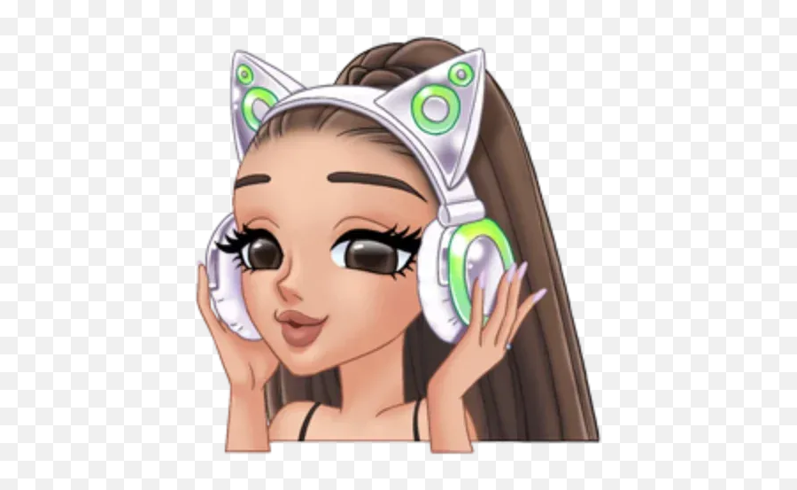 Ariana Grande Arimojis Whatsapp - Cute Cartoon Ariana Grande Emoji,Ariana Grande Emoji