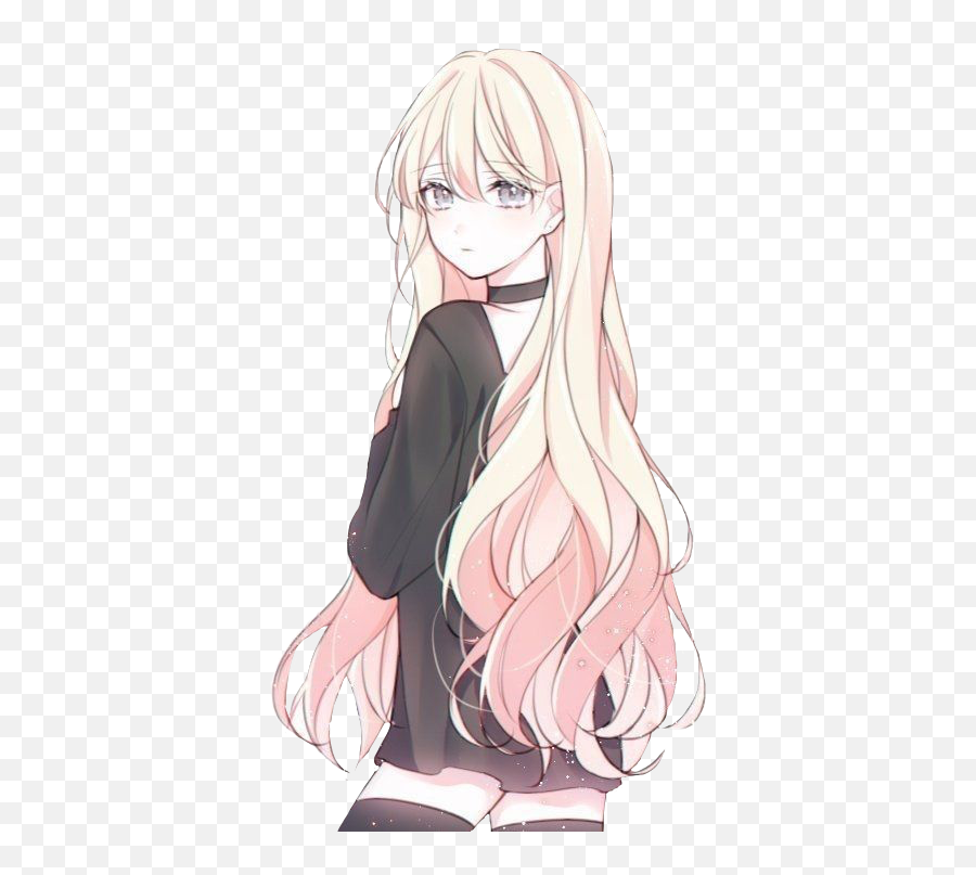 The Most Edited - Anime Girl Oc Blonde Hair Emoji,Heart Emoji Negitive Background