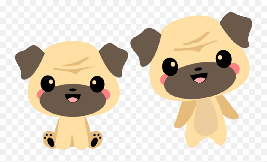 Kawaii Pug Png Pic - Png Pug Kawaii Clipart Full Size Pug Kawaii Png Emoji,Puglie Pug Emojis