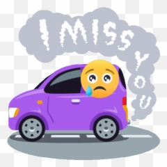 I Miss You Smiley Guy Joypixels - Electric Car Emoji,Sad Miss You Bad Emoticon