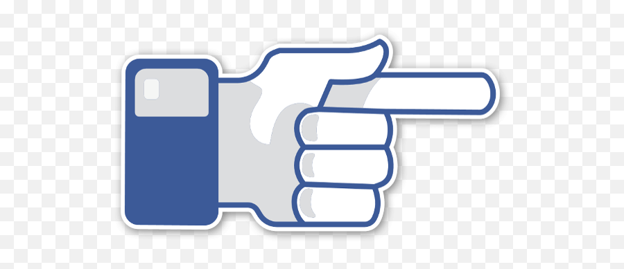 Die Cut Pointing Finger - Facebook Finger Emoji,Facebook Cut & Paste Birthday Emoticons 2015