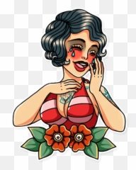 Tattoo Girl - Tattoo Girl Sticker Emoji,Telegram Nature Emojis