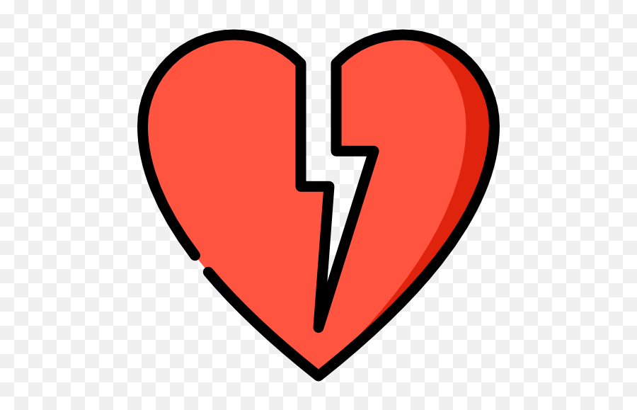 Coração Partido - Ícones De Formas Grátis Heart Thunder Png Emoji,Coraçao Partido Emoticon