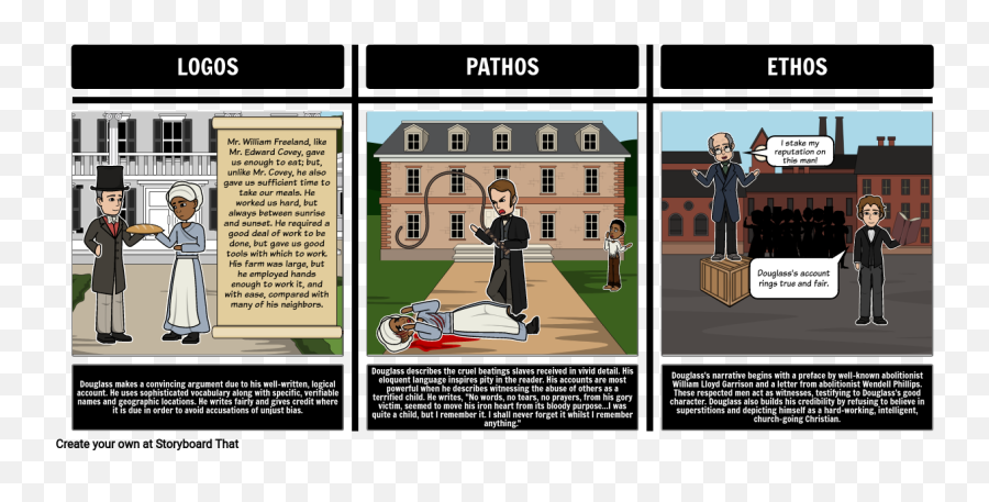 Ethos Pathos Logos In Frederick Douglass - Describe Ethos Emoji,Appeals To Emotion Definition