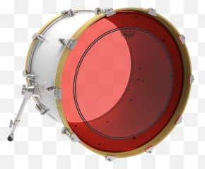 Musical Instruments Remo Powerstroke P3 Colortone Red Bass Emoji,Drum And Cymbal Emoji