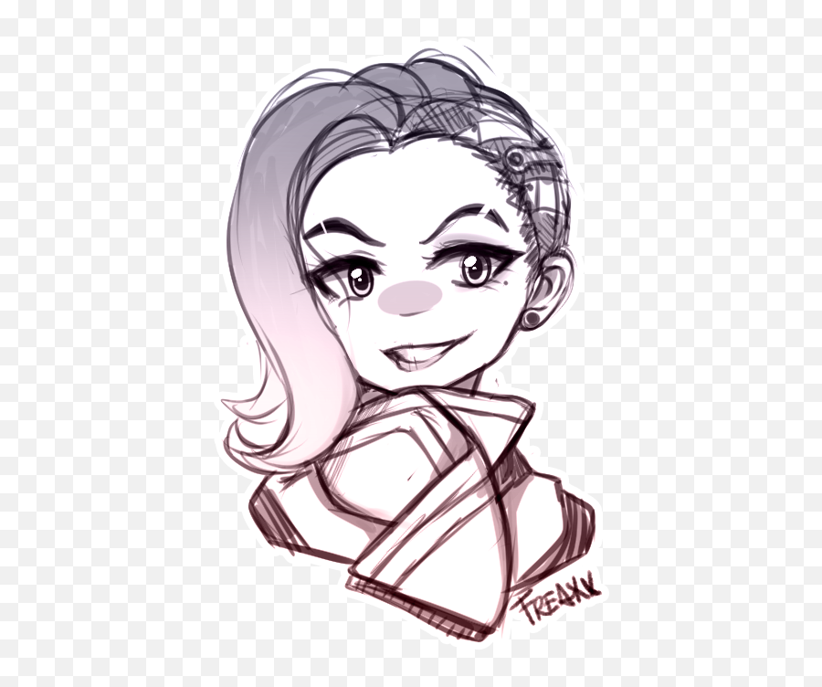 Download Hd Quick Chibi Sombra Doodle By Jessicafreaxx Emoji,Halloween Overwatch Emojis