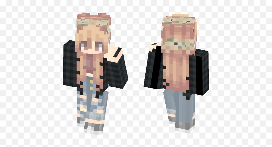 Download Black Flannel Girl Minecraft Skin For Free Emoji,Minecraft Emoji Skikn