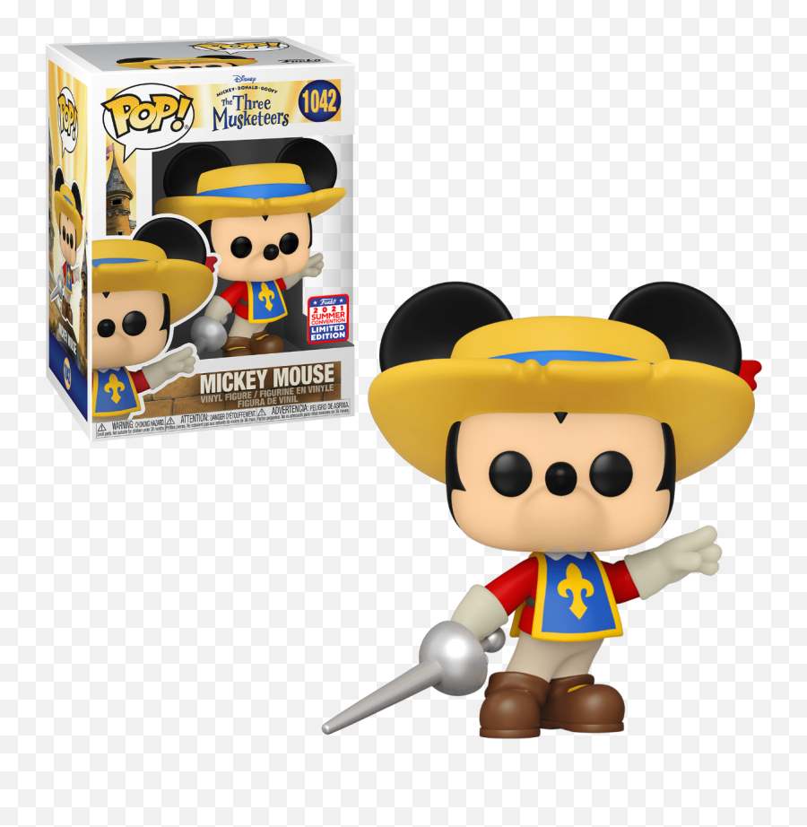 Mickey Mouse The Three Musketeers 1042 Funko Pop Sdcc 2021 With Pop Emoji,Musketeer Emojis