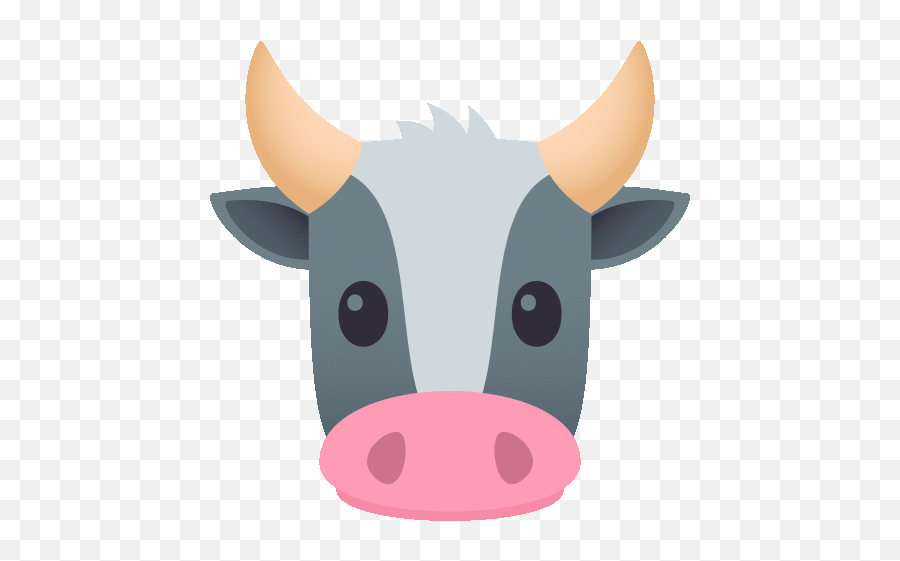 Cow Face Nature Sticker - Cow Face Nature Joypixels Emoji,Stright Face Emoji