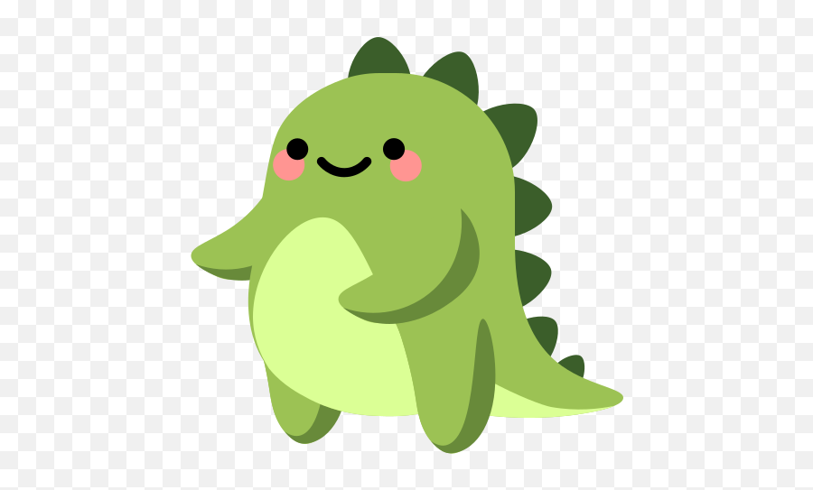 Kawaii Dinosaur Icon In Color Style Emoji,Dino Emoji Appl