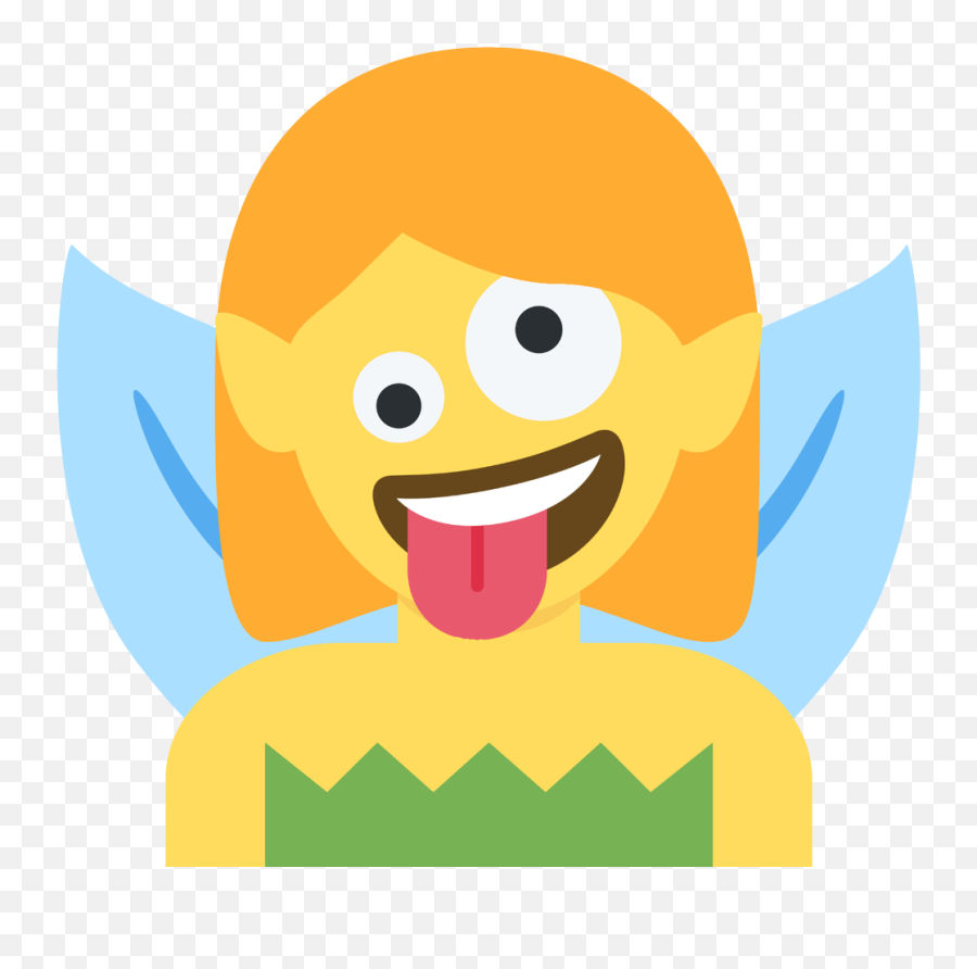 Emoji Face Mashup Bot On Twitter Fairy Grimacing - Fairy Face Mask Cartoon,Grimace Emoji