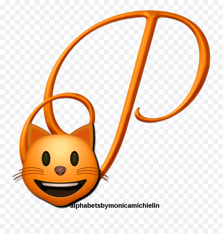 Monica Michielin Alphabets Cat Emoticon Emoji Alphabet Png - Alfabeto Naruto Para Imprimir,Emoticon P