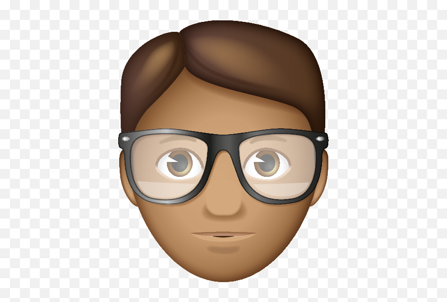Man With Glasses Brunette - Full Rim Emoji,Emoji Wearing Glasses
