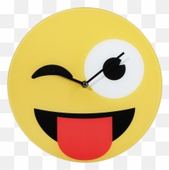 Download Hd Wall Clock Emoji Tongue Out - Bloomfield Science Museum,Clock Emoji
