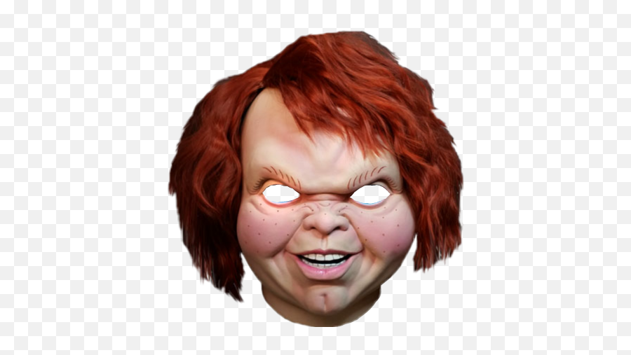 Chucky Doll Mask - Chucky Head Transparent Background Emoji,Chucky Emoji