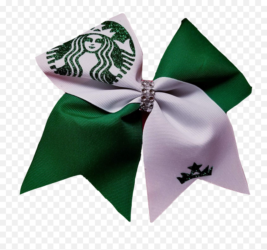 Starbucks Cheer Cheerleaders Sticker - Starbucks Logo From Behind Emoji,Emoji Cheer Bow