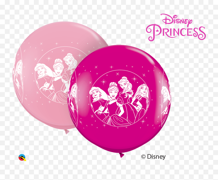 36 Pinku0026berry 02 Count Disney Princesses Latex Balloons - Disney Princess 8 Pack Latex Balloon Emoji,Emoji Balloons Wholesale