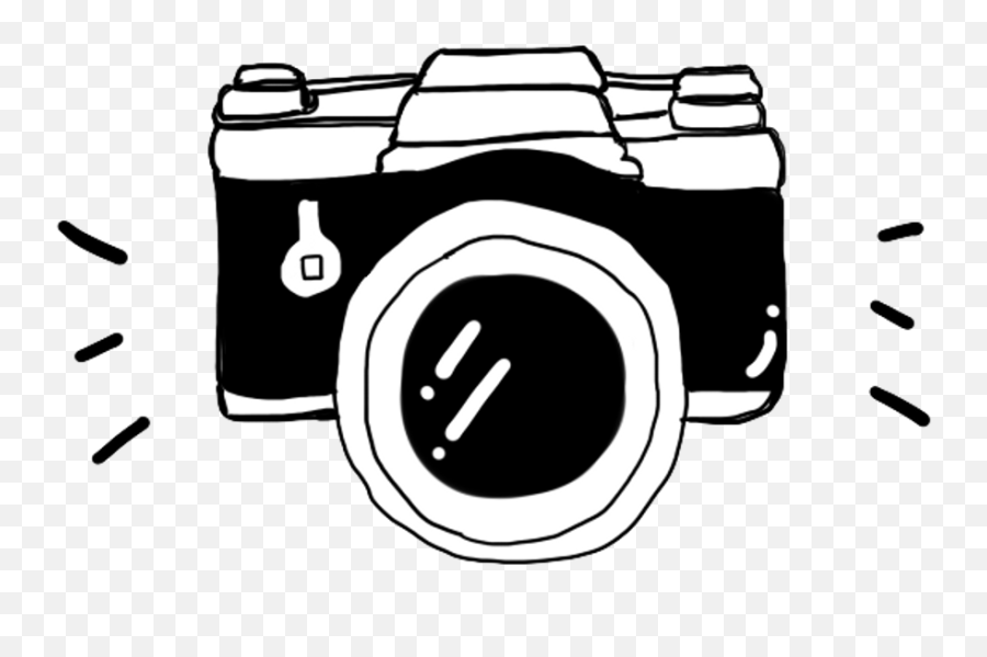 Emoji Camera Blackandwhite Freetoedit - Camera Cartoon,Camera Emoji Transparent