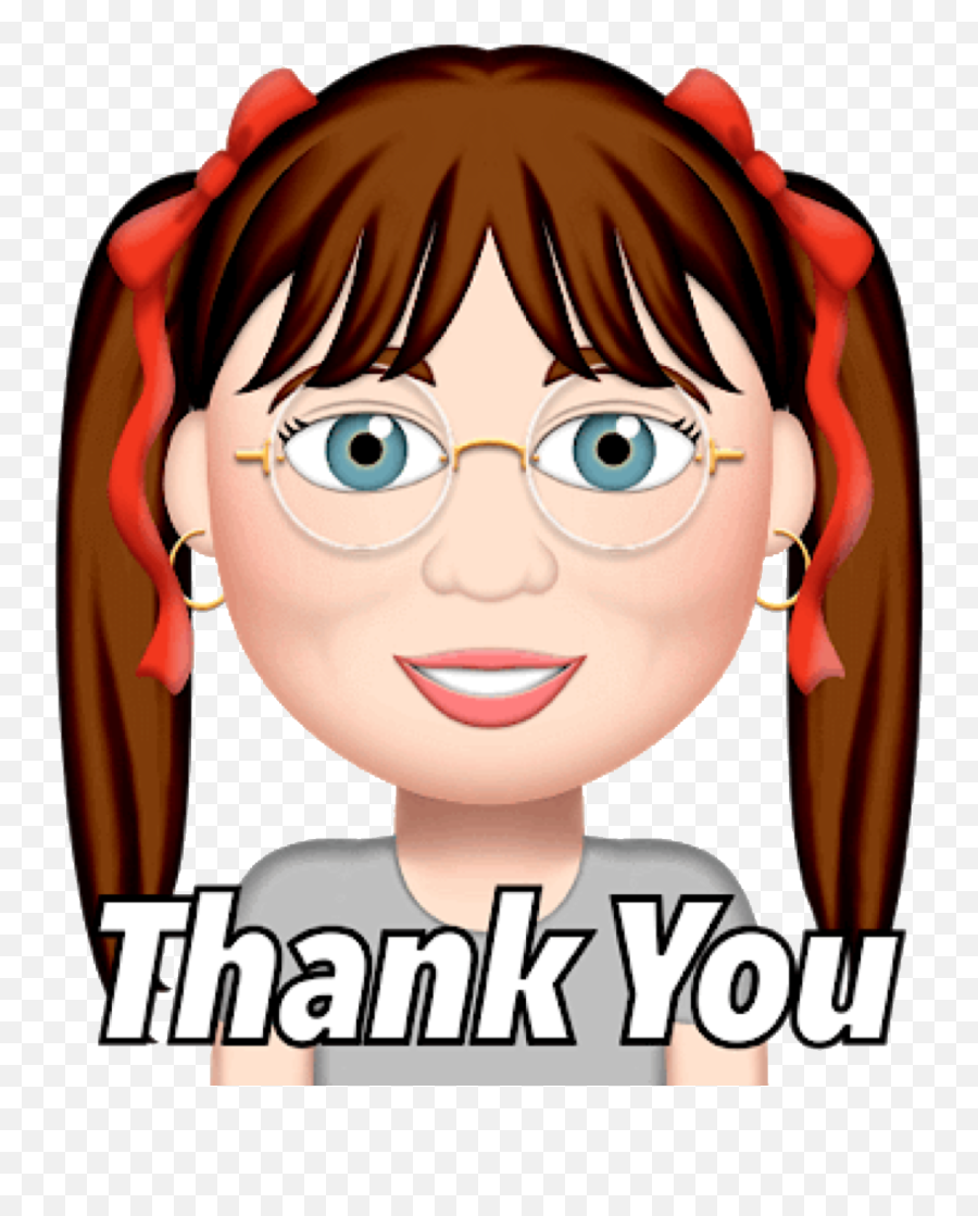 Thankyou Sticker Sticker - For Women Emoji,Pigtail Emoji