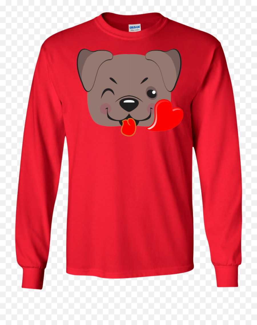 Funny Pitbull Emoji Adults Pitbull Heart Sweatshirts U2013 Newmeup - Long Sleeve Gucci T Shirt Men,Bear Emoji Shirt