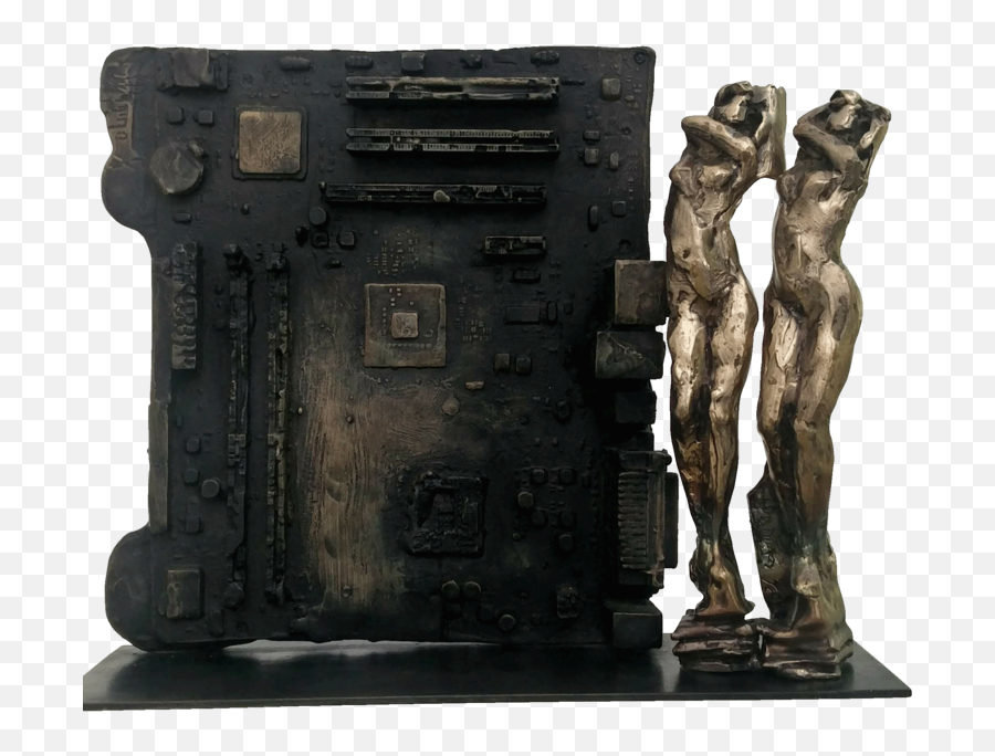 2 Silhouettes Reliers Et Relief By Liliane Danino 2020 Sculpture Bronze - Singulart Emoji,Work Emotion Bronze