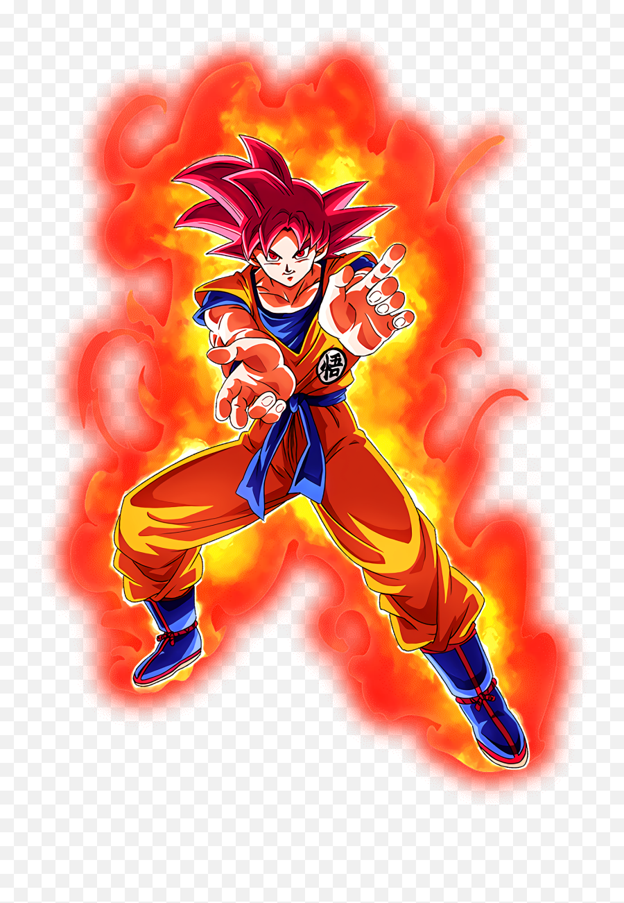 Ssg Goku With Red Aura Dbs Render - Dragon Ball Super Broly Goku Ssj God Emoji,Au/ra Emoji