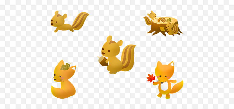 100 Free Squirrel U0026 Animal Illustrations - Pixabay Fall Cartoon Squirrel And Leaves Emoji,Cartoon Emotions Animals