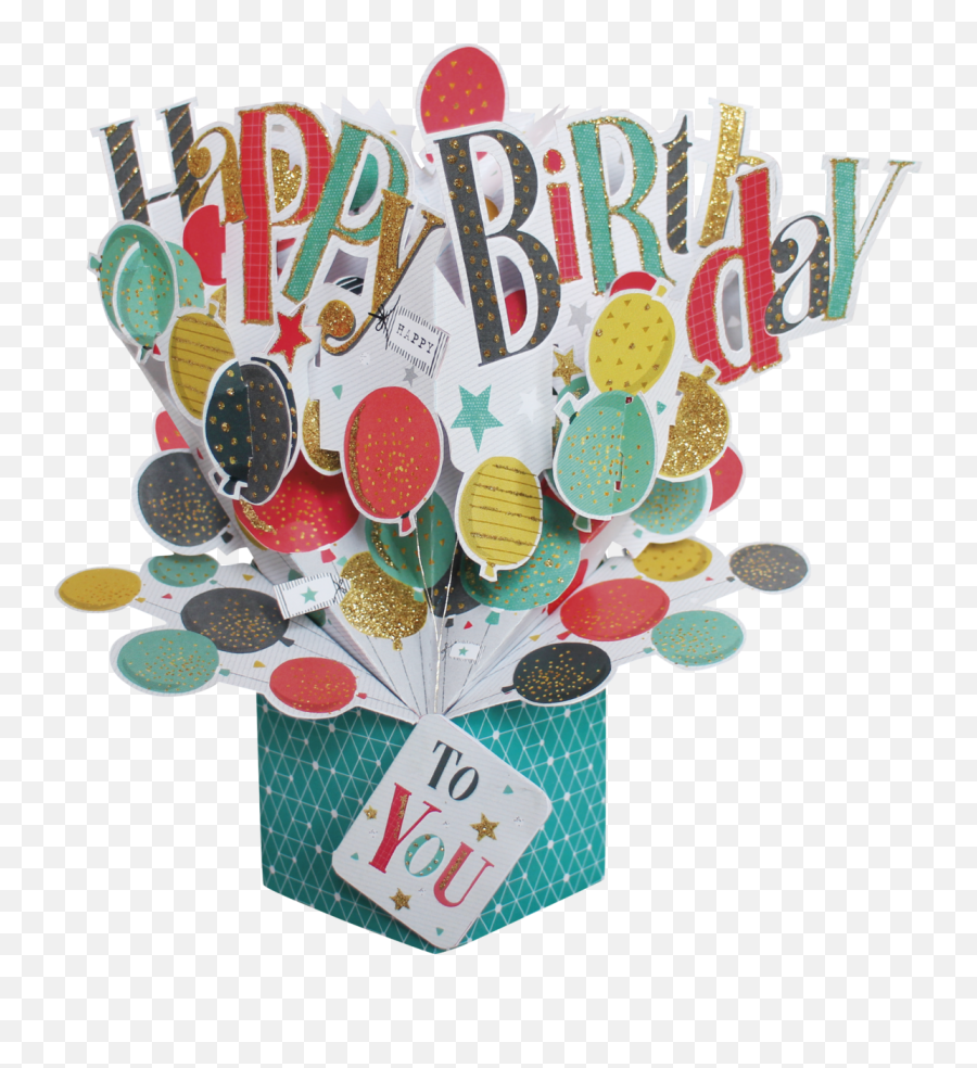 Second Nature Pop Ups - Happy Birthday Balloons Girls Pop Up 1st Birthday Card Emoji,Unicorn Emoji Grande