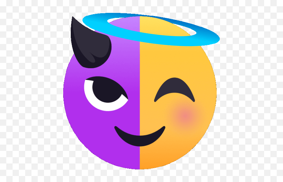 Happy Sweet Nsassy Gif - Smile And Devil Emoji,Half Smile Facebook Emoticon