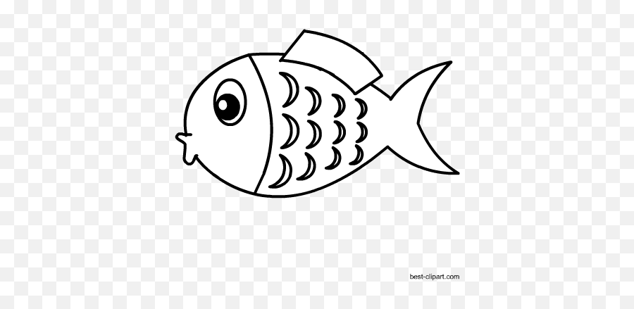 Black And White Fish Png Clip Art - Fish Picture Black And White Clip Art Emoji,White Fish Emoji