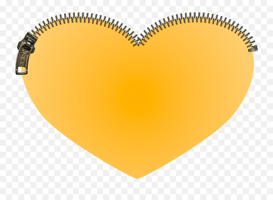 Orange Heart With Zip Clipart - Girly Emoji,Transparent Orange Heart Emoji