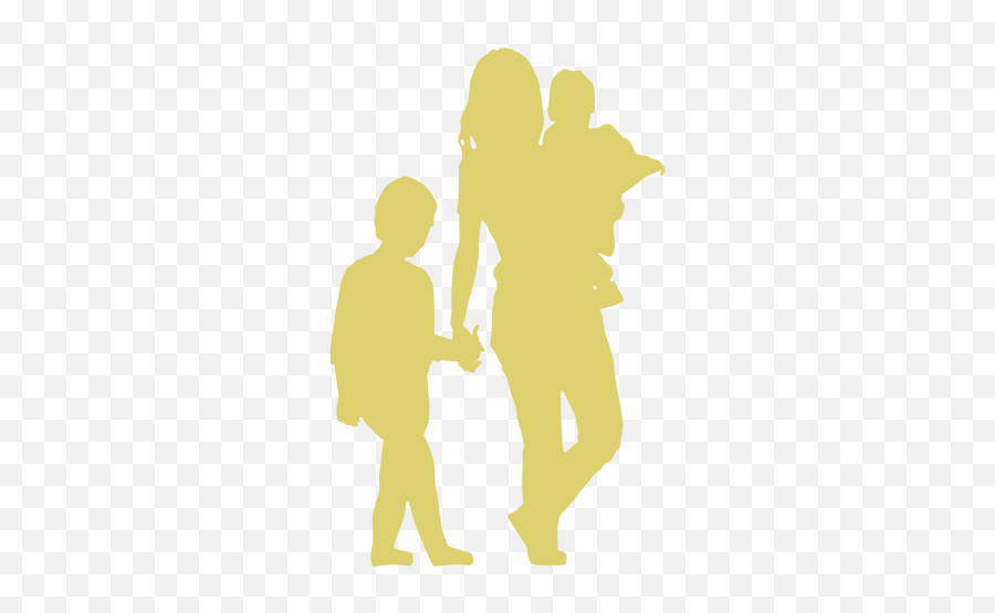 Mother Silhouette Png Svg Transparent - Silhouette Mutter Sohn Tochter Emoji,Mom And Daughter Emoji Clear Background