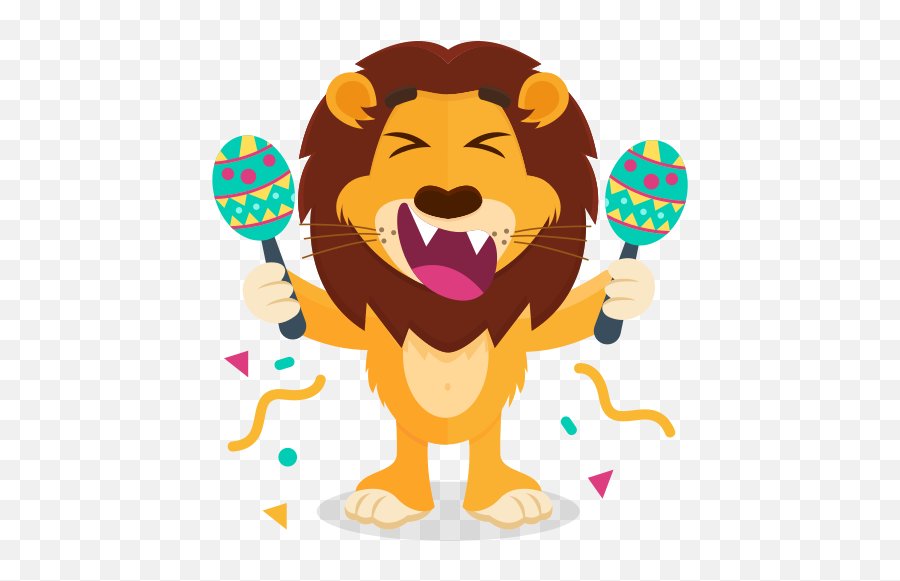 Stickers De Celebracion - Stickers De Cumpleaños Y Fiesta Gratis Lion With A Weapon Emoji,Emojis Celebracion Png