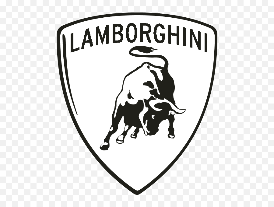 Grafisk Med Symbol Och Text Lamborghini Logo Car Sticker - Lamborghini Logo Black And White Emoji,Mustang Pony Emoticon