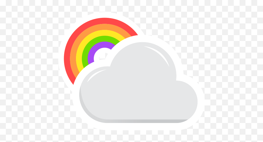 Weather Rainbow Cloud Free Icon Of Weather - Dot Emoji,Text Based Rainbow Emoticon