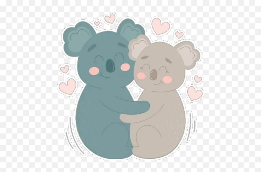 Sticker Maker - Inlove Pareja De Koalas Animados Emoji,Emojis De Pareja De Whatsapp