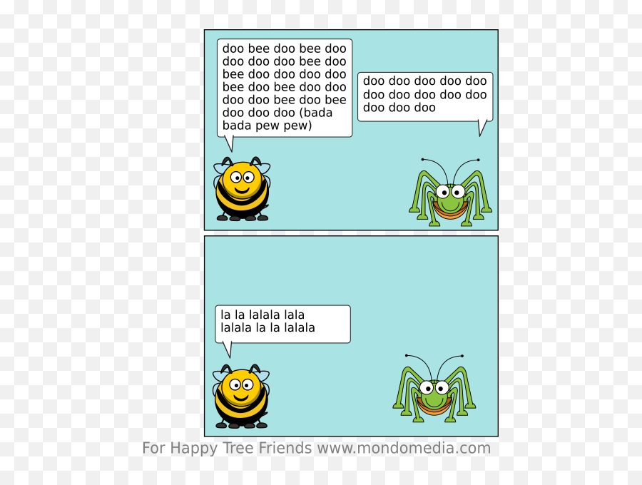 Bee And Grasshopper Sing Happy Tree - Happy Emoji,Shifty Emoticon Htf