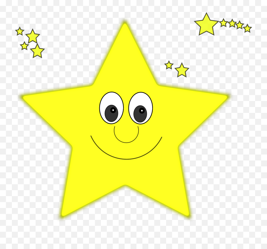 Star Yellow Face Smile Happy - Twinkle Twinkle Little Star Emoji,Star Eyes Emoji